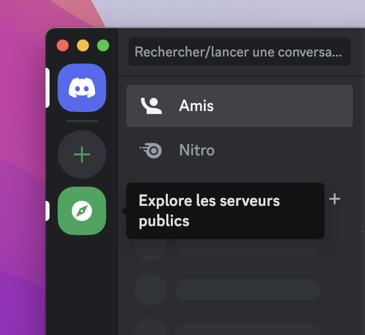 Discord : bouton pour explorer les serveurs publics